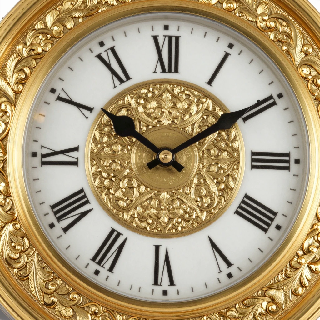 Luxury wall clock craftsmanship detail