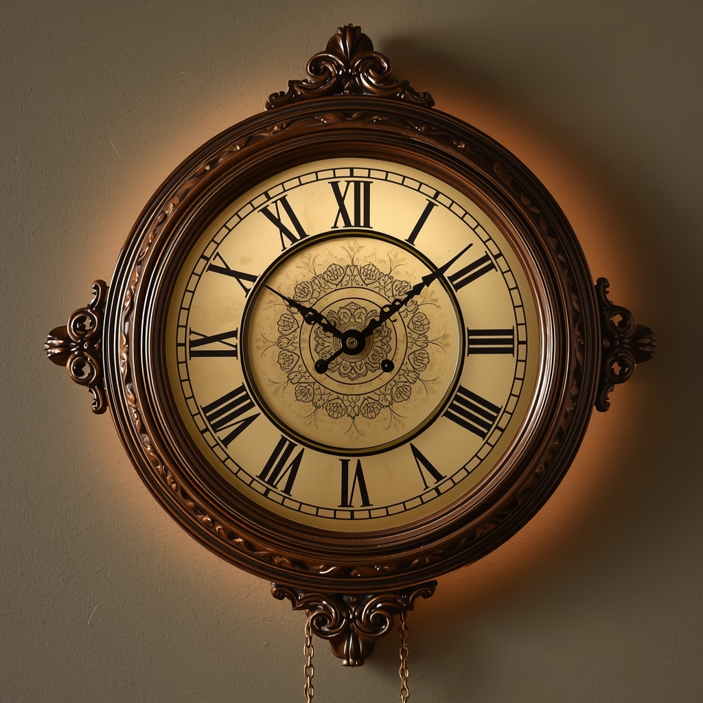 Classic traditional wall clock craftsmanship