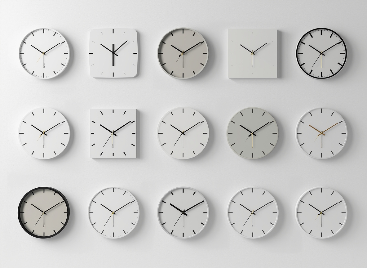 Modern minimalist wall clock collection